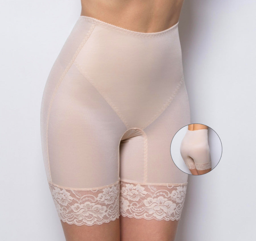 JSL Shapewear Tummy Firm Control Long Leg Shorts With Lace-229-000 – Jelena  Styles Lingerie
