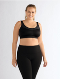 Amoena Power Sports Bra - Medium Support - Black / Grey