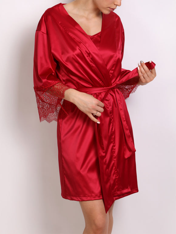 Robe de nuit de luxe 437-000 rouge