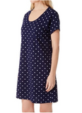 KayAnna Jersey 38" Lounger Sleepwear K12390 Navy Dot