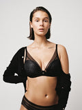 Chantelle Festivite T-shirt en dentelle à armatures 3682 noir