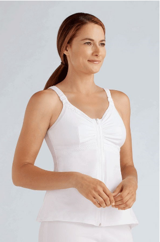 Camisole de rétablissement pour la chirurgie mammaire d'Amoena Hannah - Blanc 2860