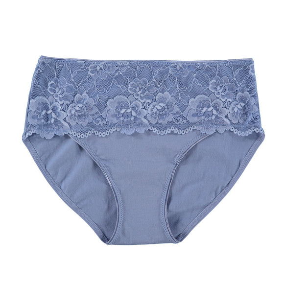 Organic Cotton Spandex Brief with Lace Pannel