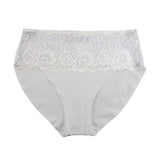 Organic Cotton Spandex Brief with Lace Pannel #594