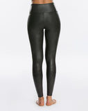 Spanx Faux Leather Legging Strong Tummy Suport  2437